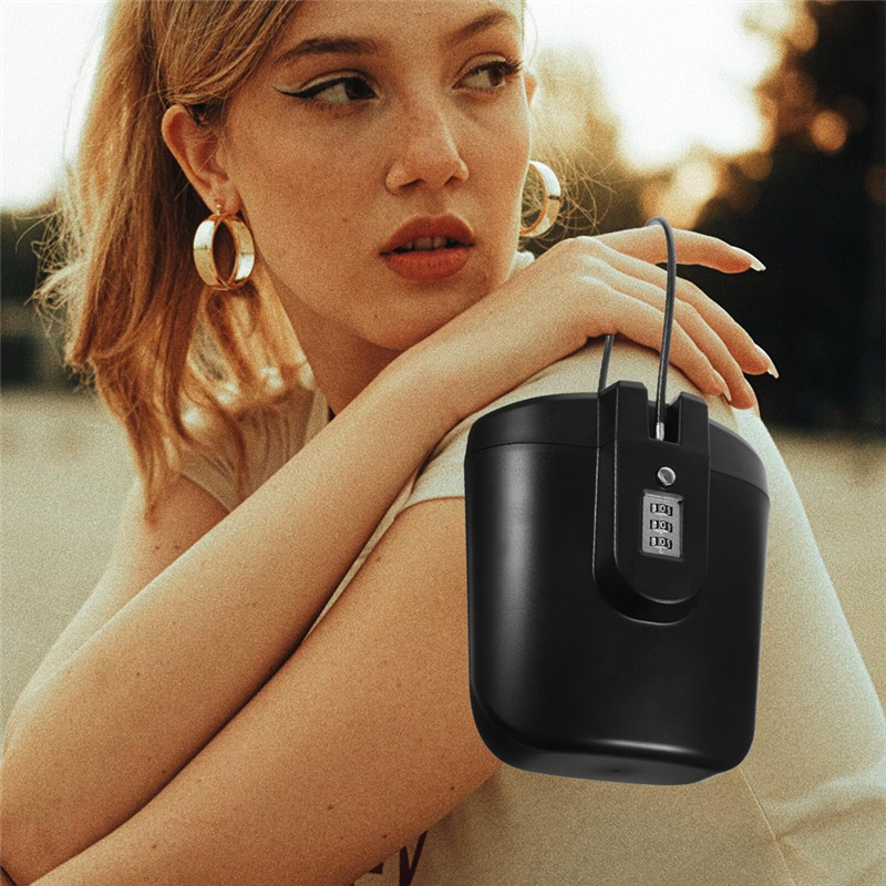 NCANRUI Portable Safe Lock Box Travel Safe Mini Beach Security Lock Box with Combination Lock Waterproof Key Lock Box Beach Safe. 