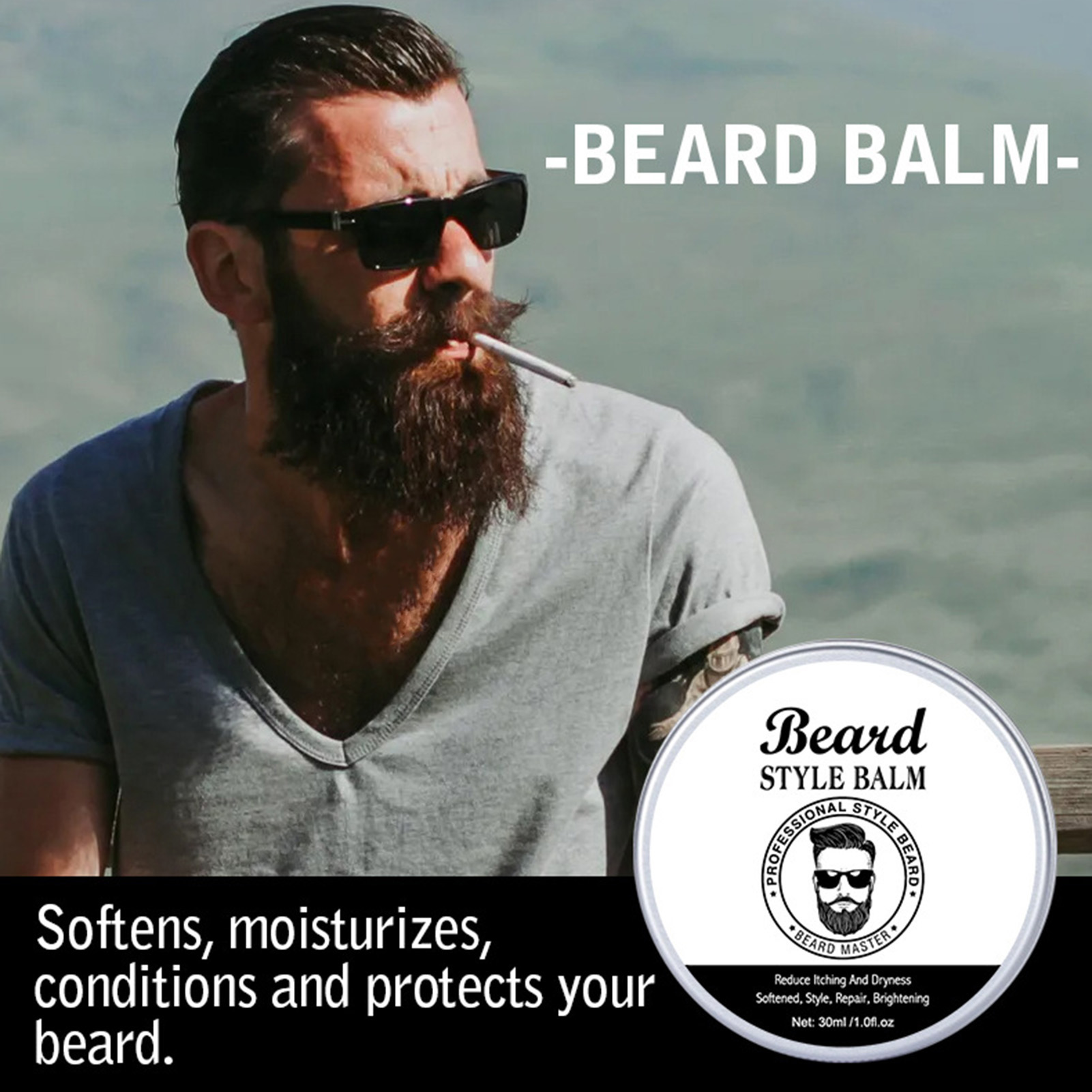 Beard Styling Cream Easy to Operate Thin Beard Growth Wax. 