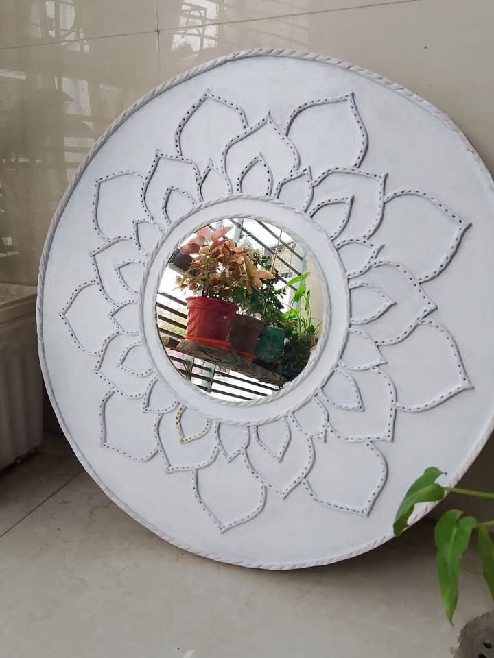 Mandala Round Cut Out 1 pic Marked Wooden MDF Boards Art and Craft Painting Cutout DIY Work Work Home, Decor Artistic (10 * 10 Inch). 