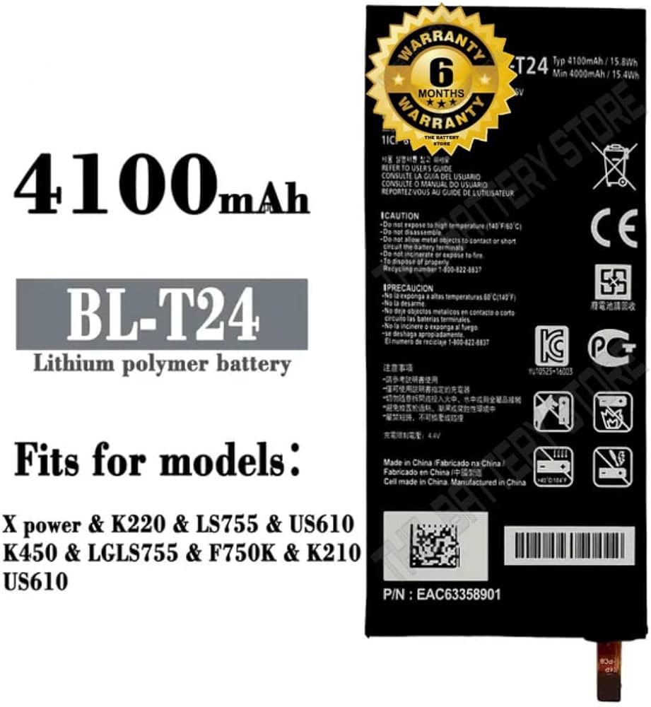 LG T24 Brand New Fresh Replacement Mobile Battery for LG  X Power- 4100 mAh