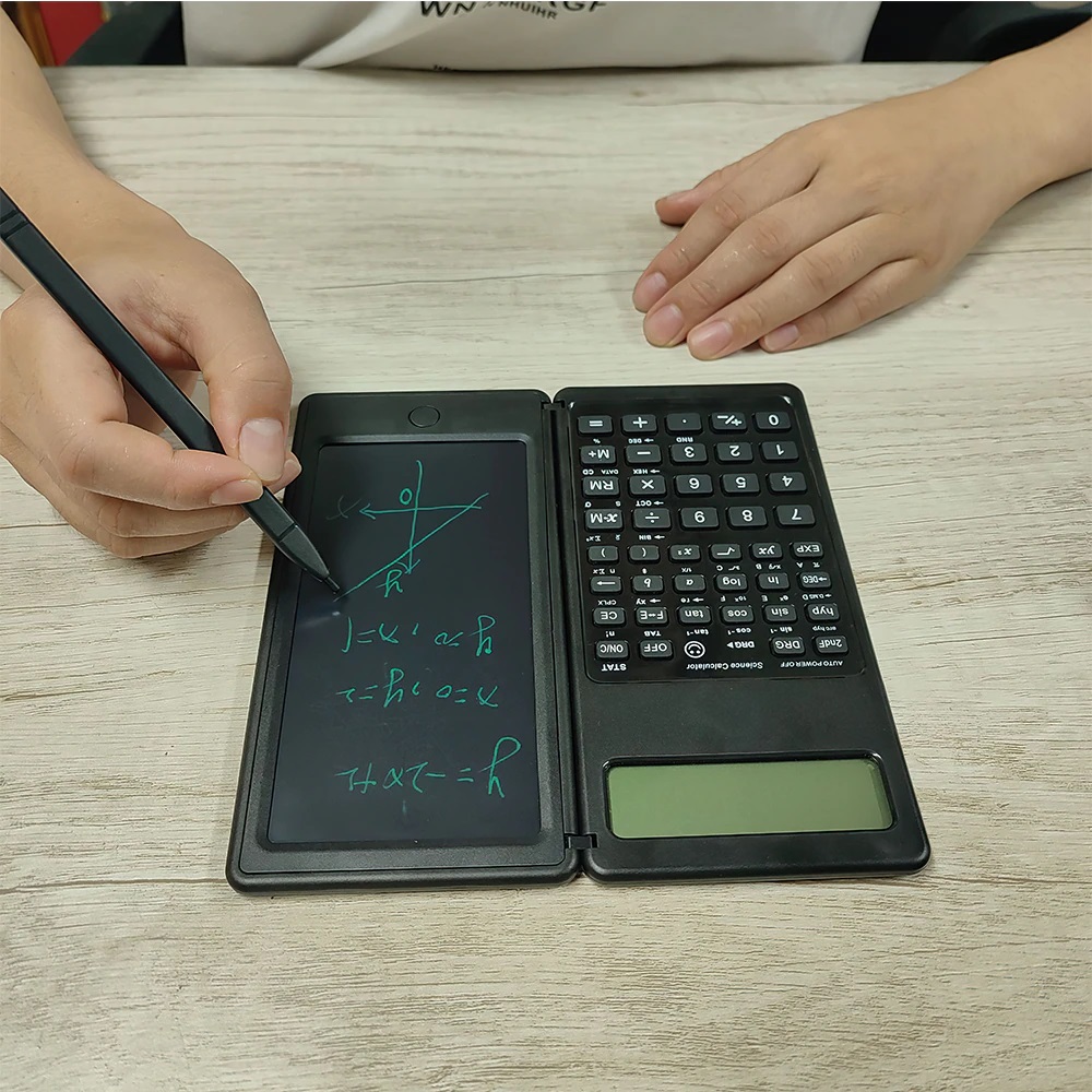 6 inches Smart scientific Calculator with Foldable Digital Drawing PAD, Stylus Pen with LCD Tablet TAB Foldable Eraser. 
