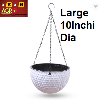 Metal chain hanging flower pot used for indoor or outdoor