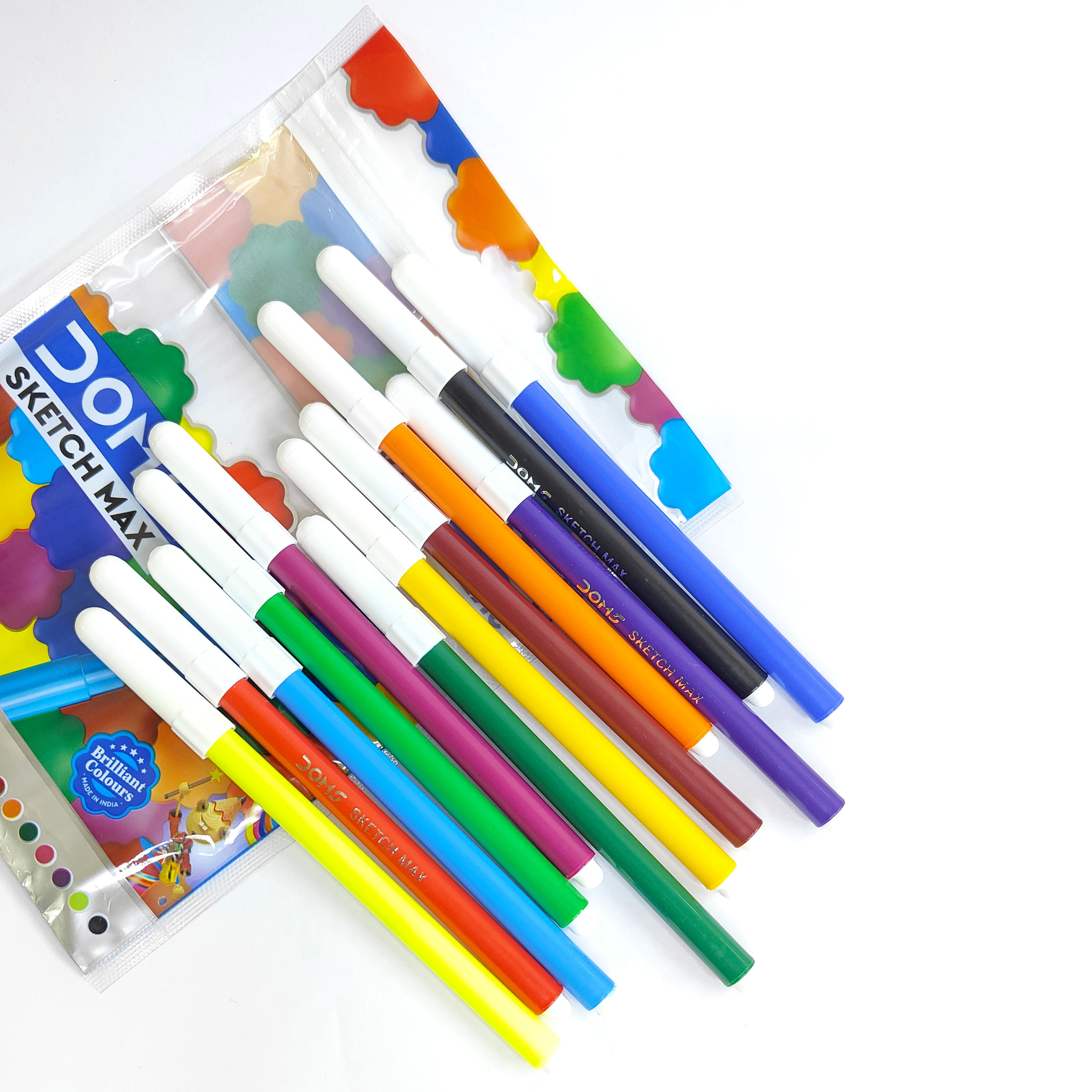 Doms Sign Pen 12 Colour (full size) Sketch Pen, Signature Pen. 