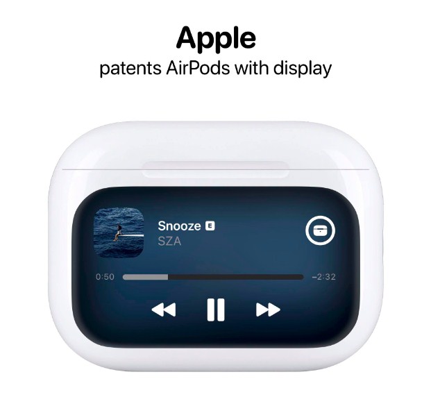 Airpods Pro With Screen Display ANC / ENC Dobble Dark Touch Control Noise Reduction Bluetooth Headphone Airpods Pro 2 Display. 