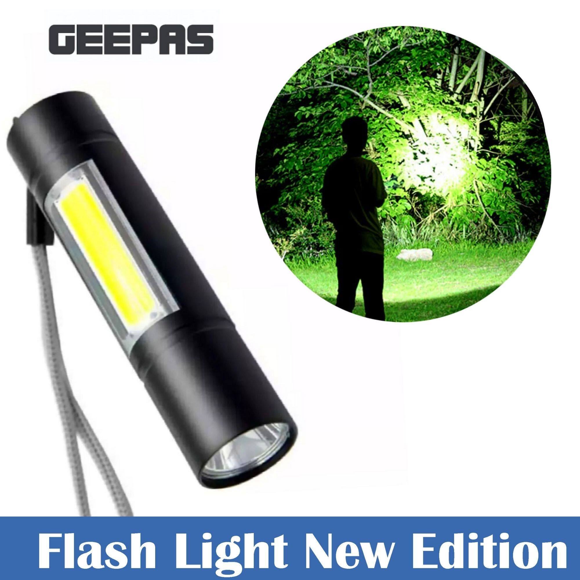Rechargeable Flashlight Torch LED USB Portable Torches 3 Modes Mini Camping Lighting