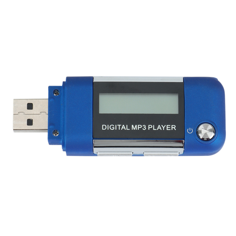 10X Mp3 Player 4GB U Disk Music Player Supports Replaceable AAA Battery, Recording (Blue). 