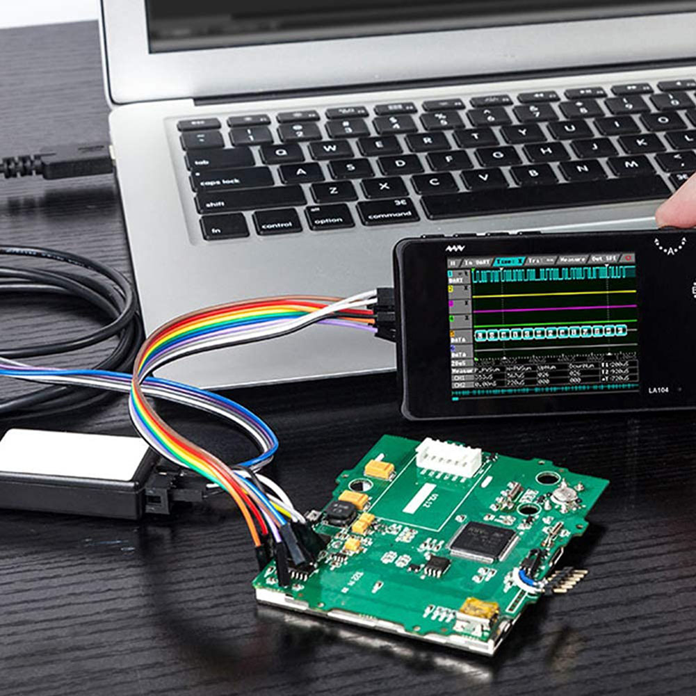 LA104 Logic Analyzer Pocket Size Handheld SPI I2C UART 100Msa/S Max Sampling Rate. 