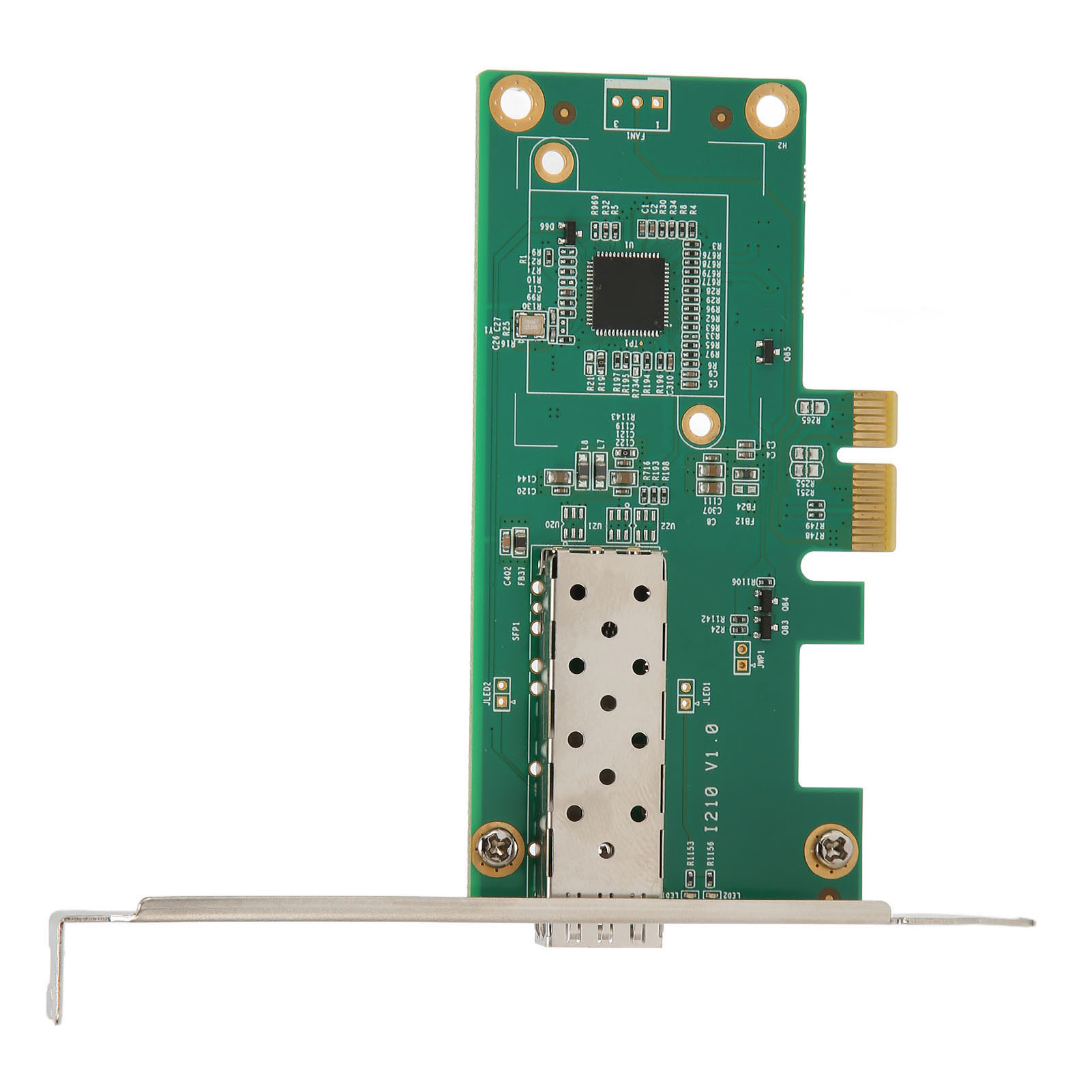 Server Network Adapter Full Half Duplex SFP Network Card PXE Diskless 10/100/1000Mbps I210 Chipset PCI Express 2.1 for Chassis. 