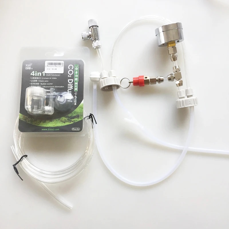 Fish Tank DIY Co2 system Generator System Kit with check valve Bubble Counter Co2 Diffuser pressure relief devices more se. 