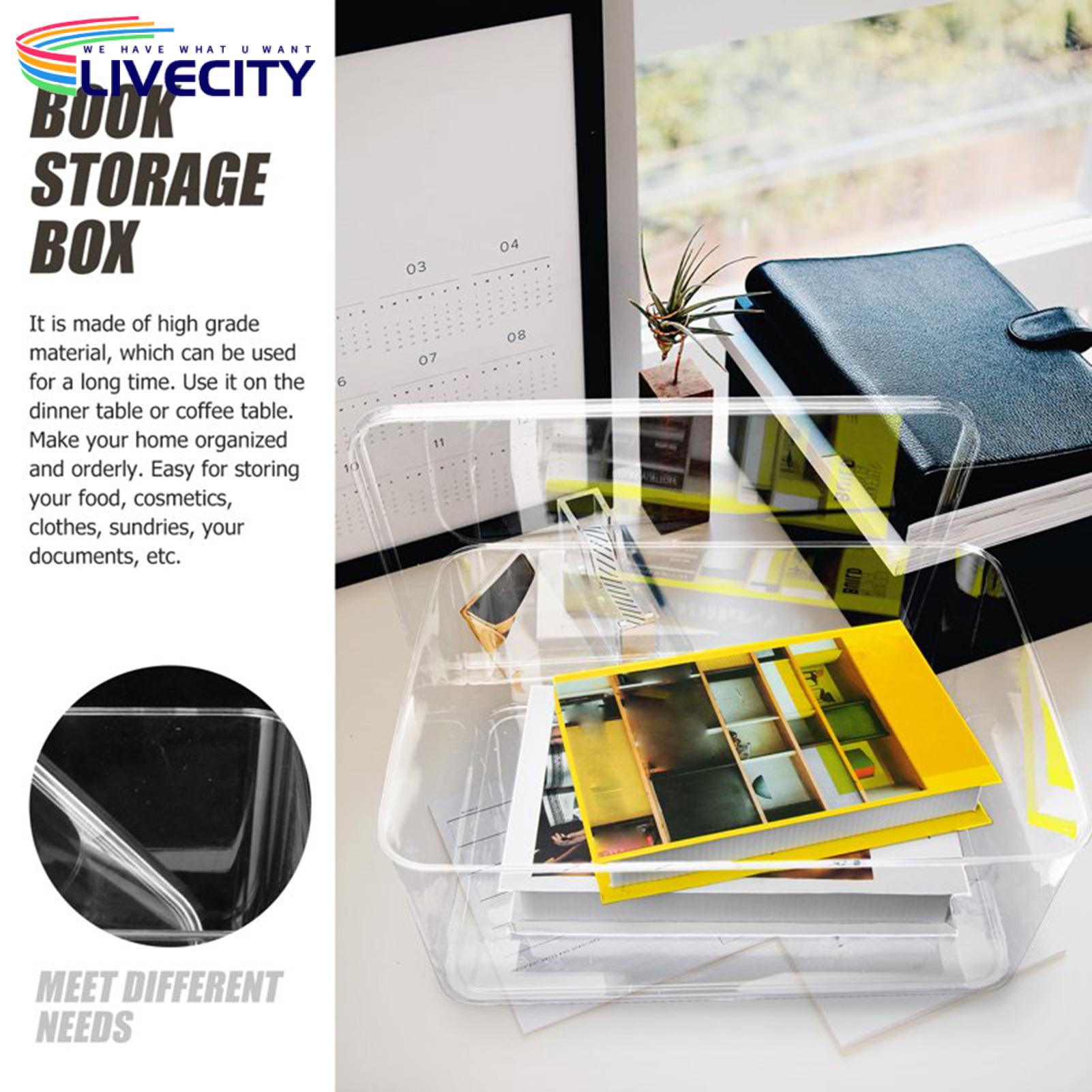 Acrylic Storage Box Large Capacity Dustproof Storage Box with Lid for Rice Cereal Bread Moisture-proof Transparent Container for Tidy Living Room Organizer