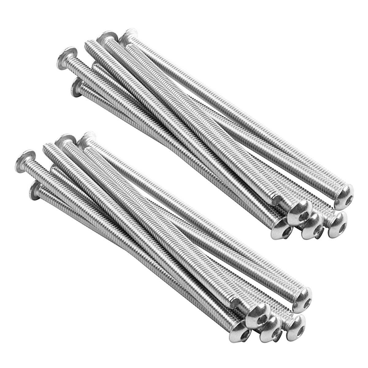 JOUYI Stainless Steel Button Head Screw, Hex Socket Bolts Type:M4 / 4mm Bolt Size:M4 x 80mm Your Pack Quantity:20