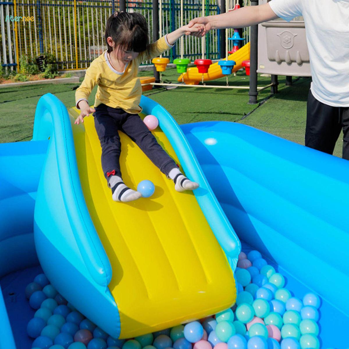 Inflatable Pool Slide Water Slide Easy Portability Activity Center Kids Slide Children Climber Slide