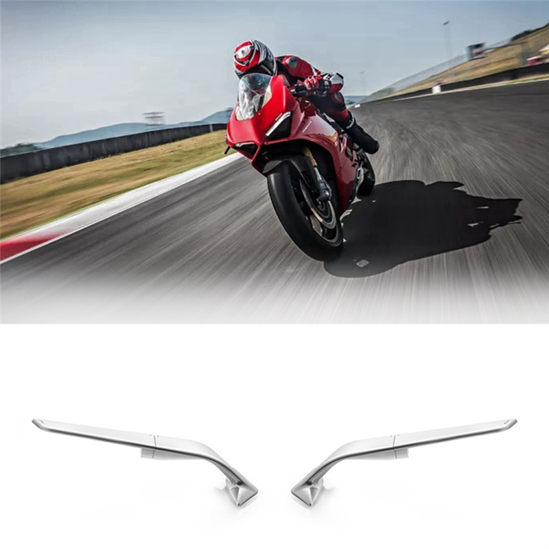 Motorcycle Side Rear View Mirrors for Ducati Panigale V2 955 V4 1100 2020-2022 (Black). 