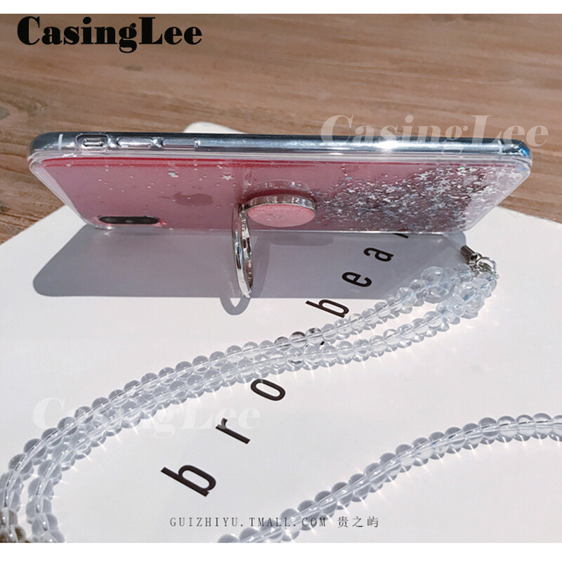 Casinglee for Samsung Galaxy A03 Core case Shiny Ring Glitter Soft Transparent Holder Stand Back cover with String for Samsung A03 Core Phone cases cover Stars Moon Girls For girls and Boys. 