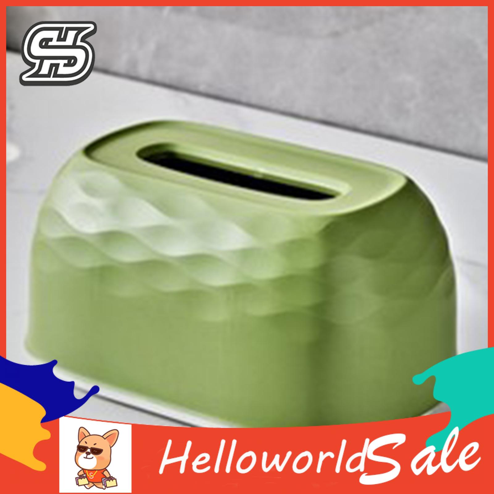 HelloWorld Desktop Tissue Box Nice Appearance Bottom Support Tissue Dispenser. 