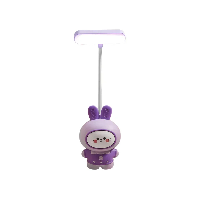 Cute Rabbit Small Table Lamp Office Decoration Desktop Cute Cartoon Mini Night Lamp USB Charging 360 ° Adjustable Reading Lamp With Pencil Sharpener-Best Rate. 