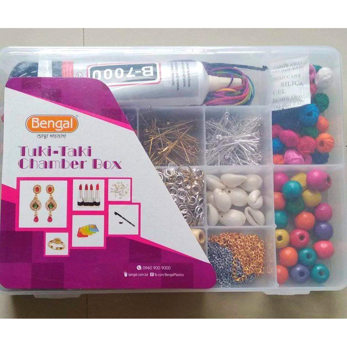 Plastic Organizer Box With Dividers jewelery-Multipurpose Box ( Tuki- Taki box )