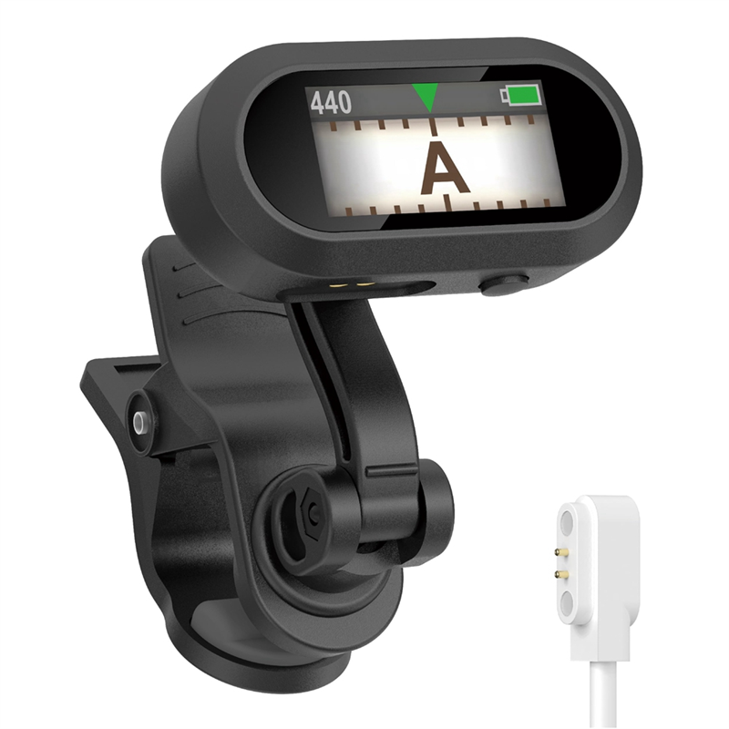 1 Piece AT-800 Guitar Tuner Rechargeable Tempo Metronome Function Electronic Tuner for Guitar Bass Ukulele
