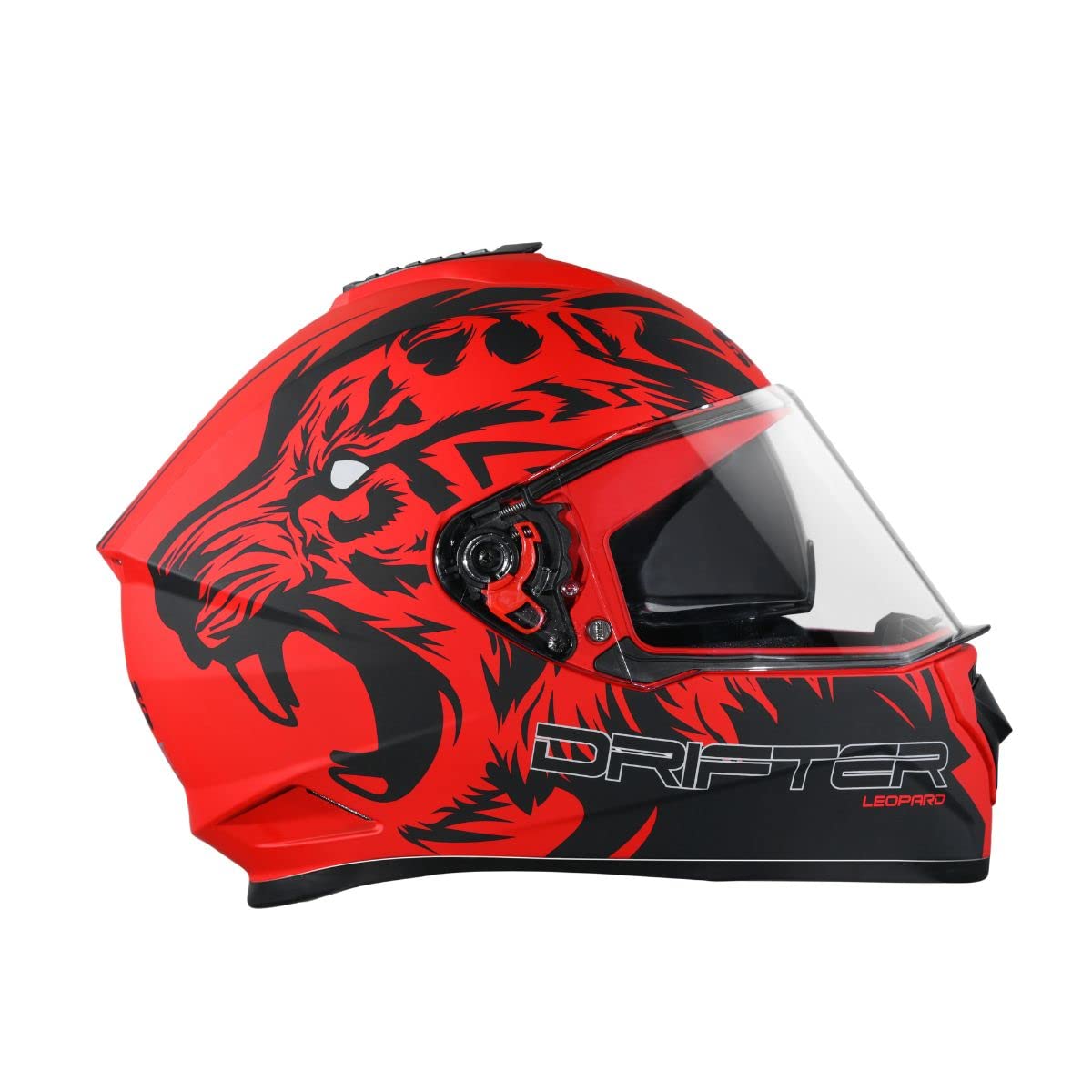 Studds Drifter D2 Full Face Helmet Leopard Glossy Red. 