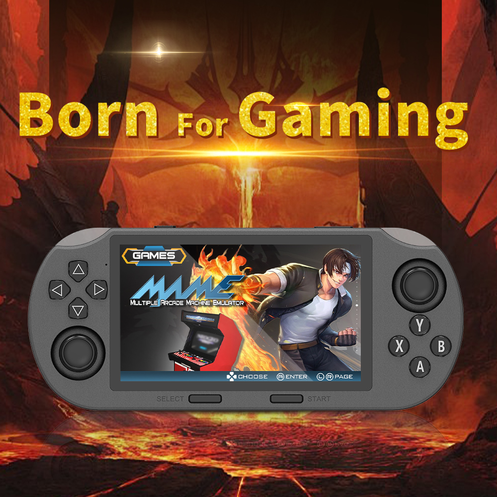 SF3000 Portable Handheld Game Console 4.5 Inch IPS Screen Retro Video -Option -2P-Option -2P. 