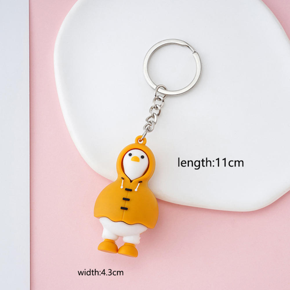 Wholesale Keychain Suppliers Bag Charm Keychain Duck-shaped Keychain Raincoat Duck Keychain Kawaii Keychain For Girls. 