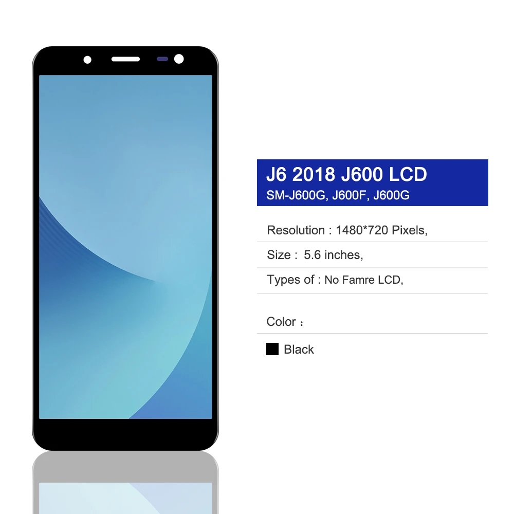 Screen For Samsung Galaxy J6 2018 J600 J600F J600Y SM-J600F/DS J600G LCD Display Touch Screen Assembly Replacement with GlueTool. 
