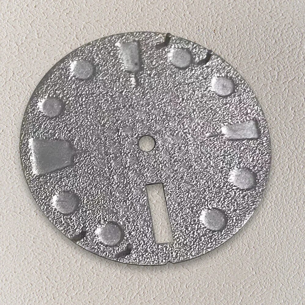 28.5mm S Logo Waffle Pattern Dial Suitable For Japanese NH36 Movement Green Luminous Watches Accessories Modification. 
