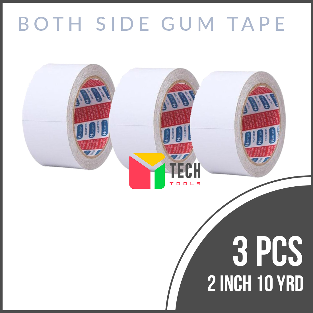 Double Sided Gum Tape 2 inch 10 Yards Gum Tape. 