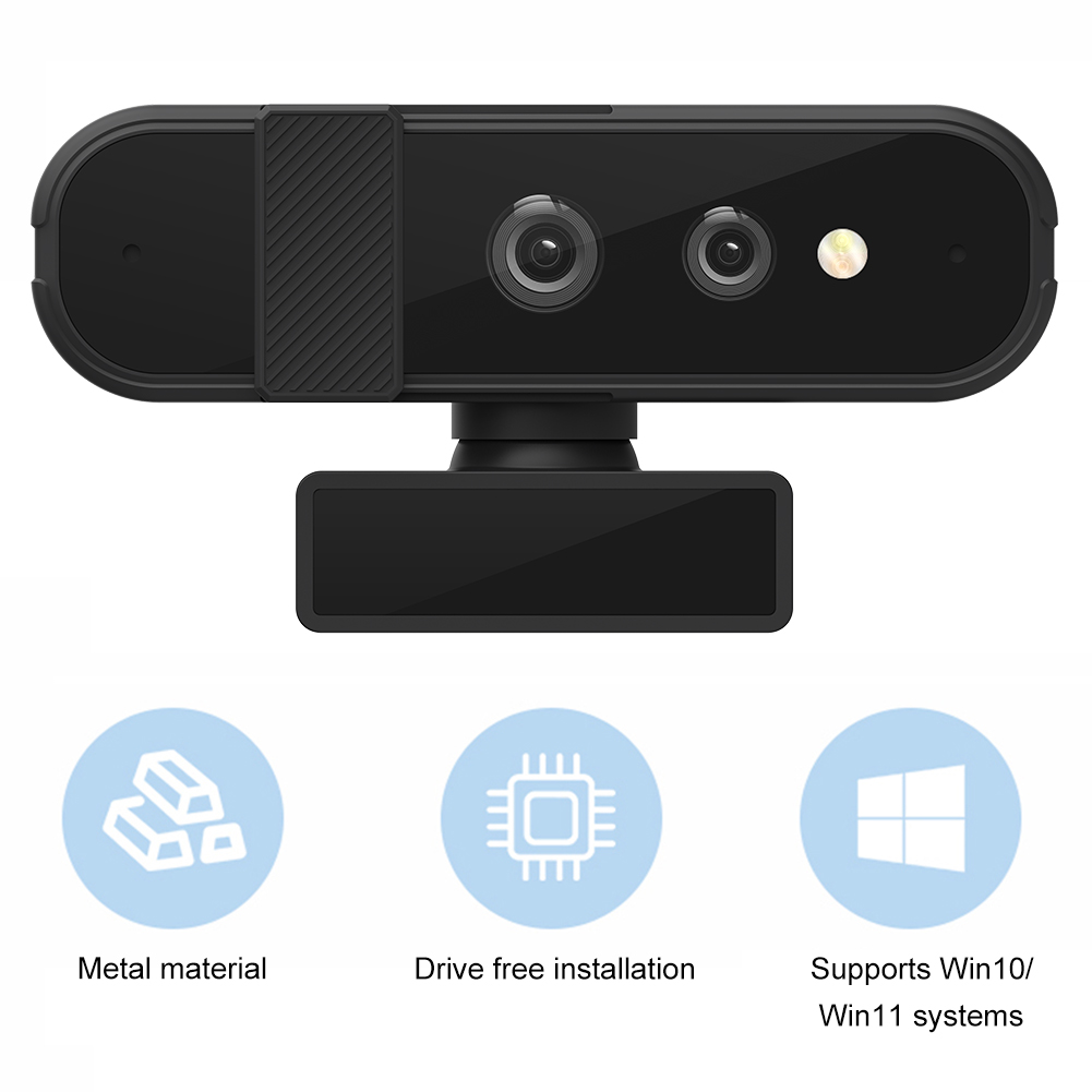 HD 1080P 30FPS USB Computer Web Camera for Windows Hello Facial Recognition Webcam Compatible with Win10/11 Autofocus Web Camera. 