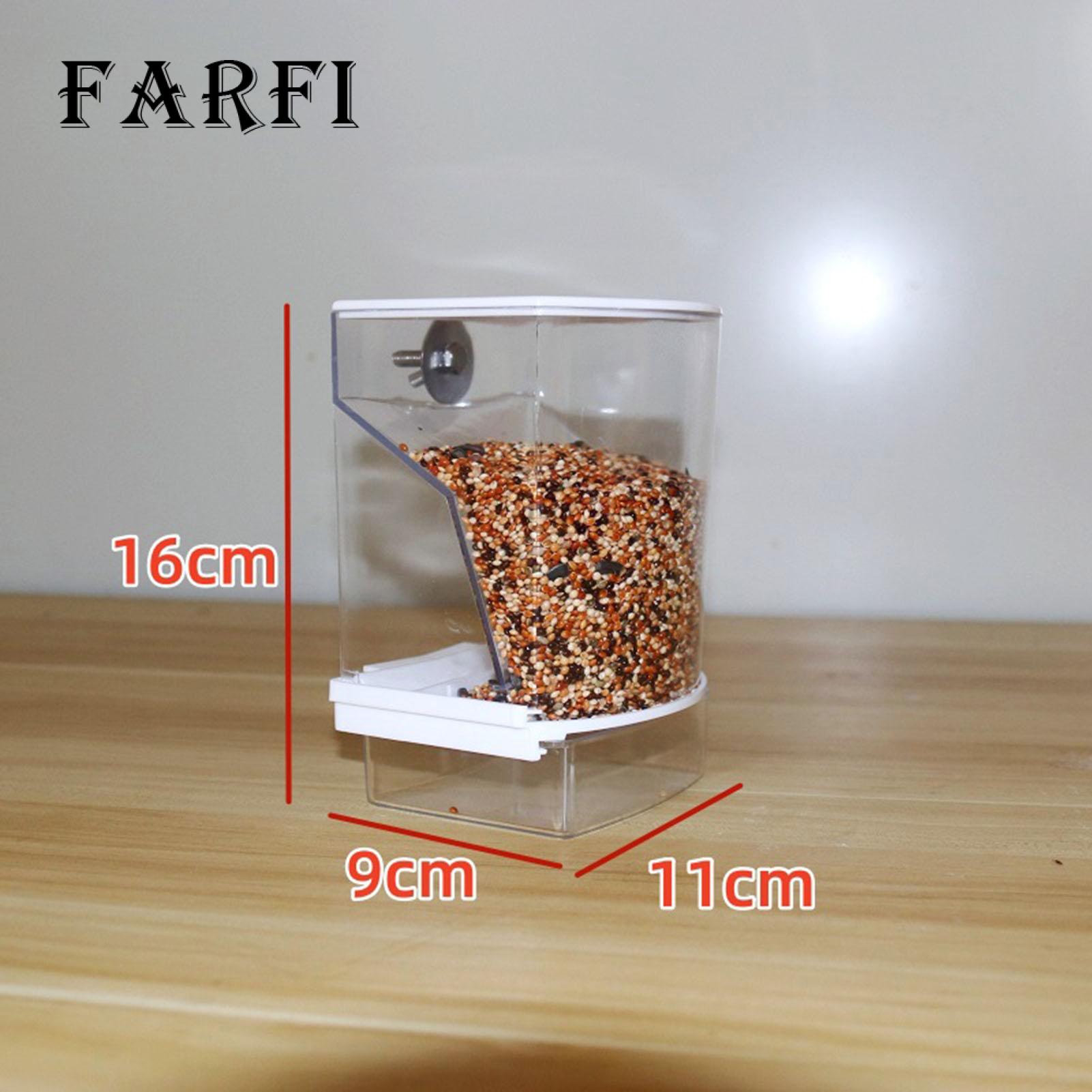 Easy to Observe Bird Feeder Large Capacity Automatic Bird Feeder for Parrots Transparent Hanging Food Container for Cage. 