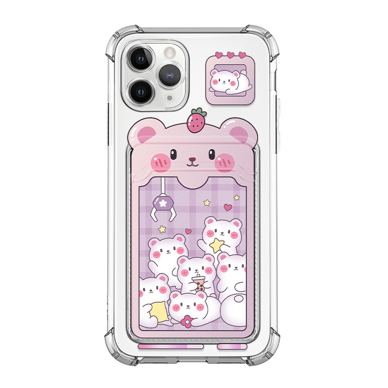 Zhitai suitable for iPhone15 card holder mobile phone case Apple 13/14Pro cute cartoon 678 generation xrxs