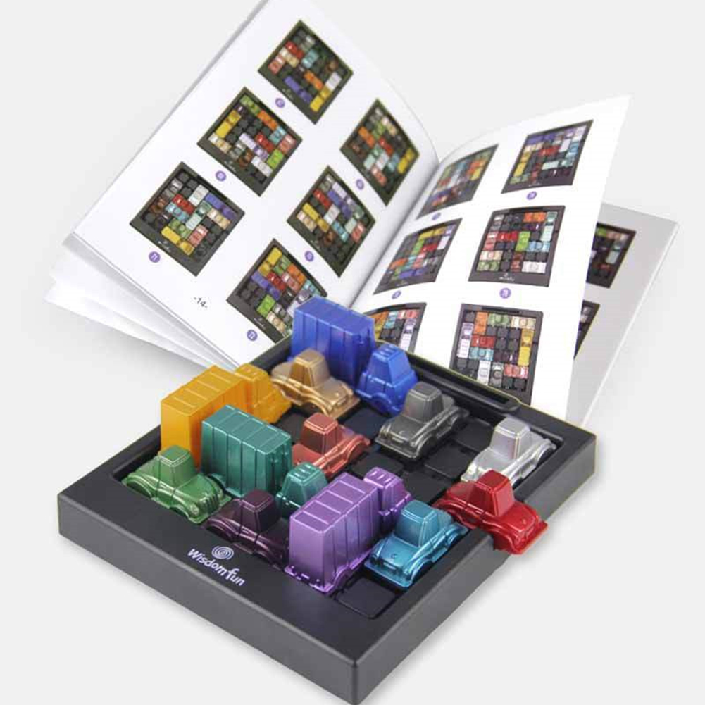 Rush Hour Traffic Jam Logic Game Children Car Set Logical Thinking Reasoning Board Game. 