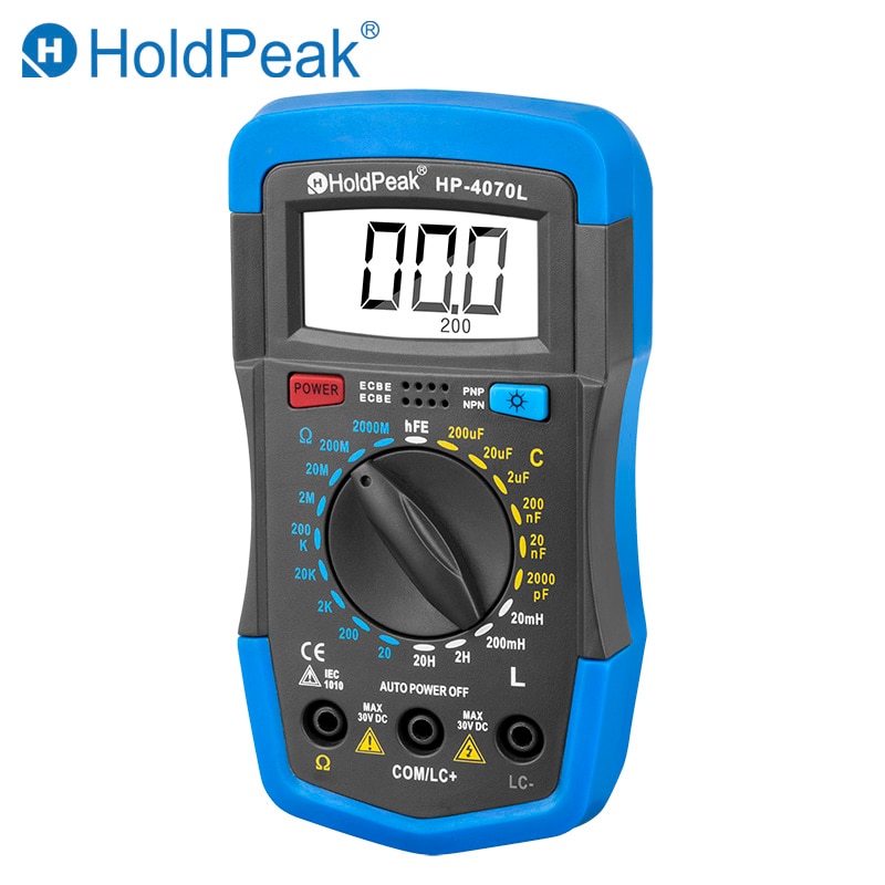HoldPeak HP-4070L Capacitance Multimeter Digital  Inductance LCD Meter hFE Test With Backlight Inductance LCR Meter Repair Tool. 