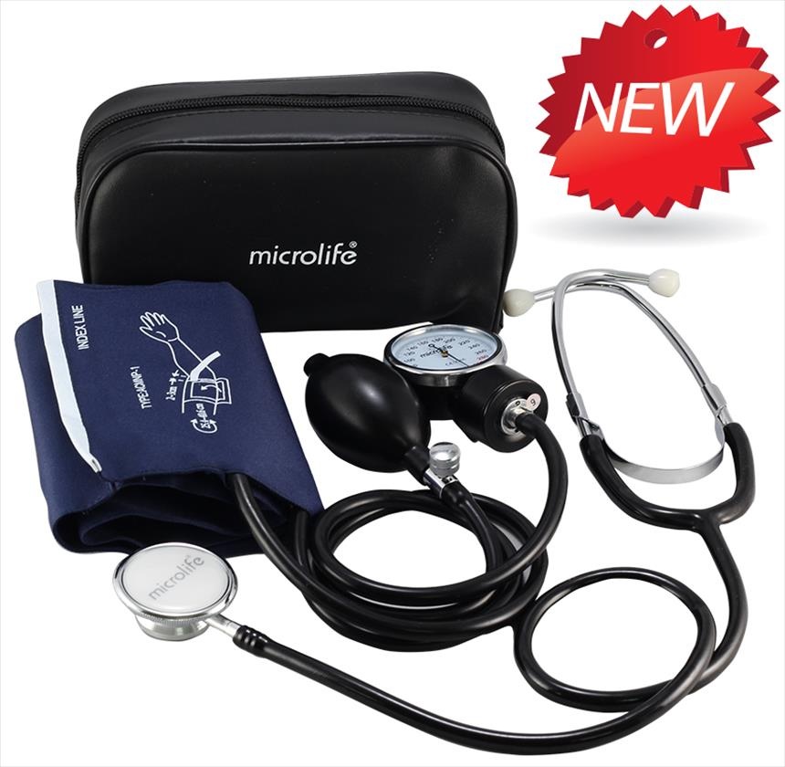 Microlife Manuel Blood Pressure Machine Monitor Sphygmomanometer- Analog Aneroid Manual BP Machine Set With Stethoscope. 