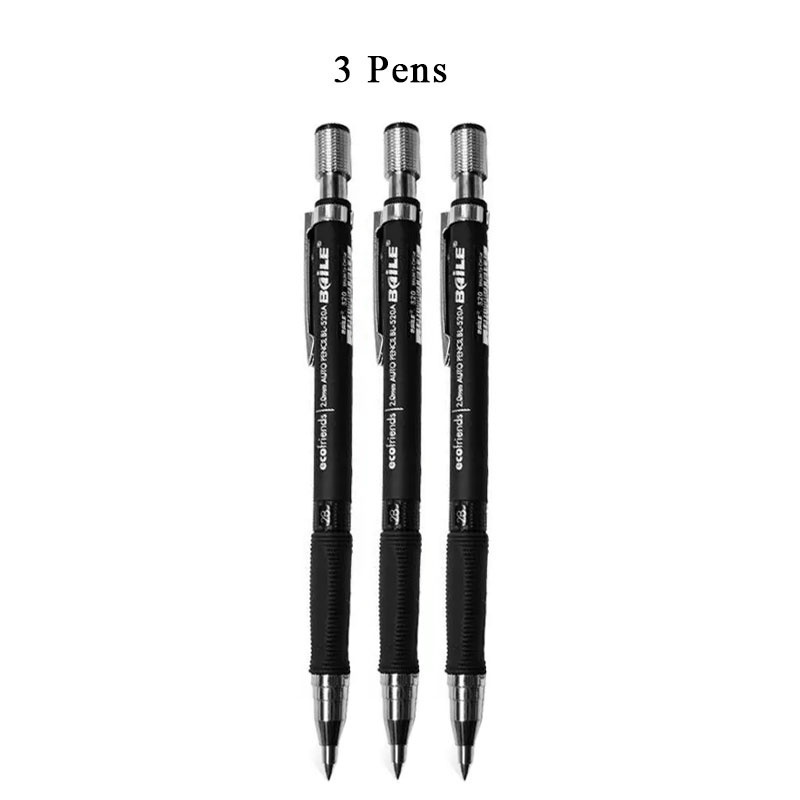 2.0 mm Mechanical Pencils Set 2B Automatic Student Pencils Gray/color