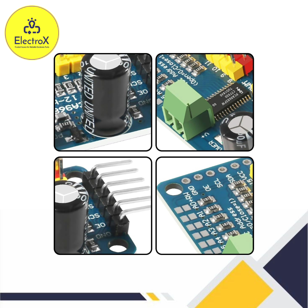 PCA9685 16 CH 12Bit PWM Servo Motor Driver Board Controller IIC Interface for Arduino Raspberry Pi 3B 3B+ for Robot. 