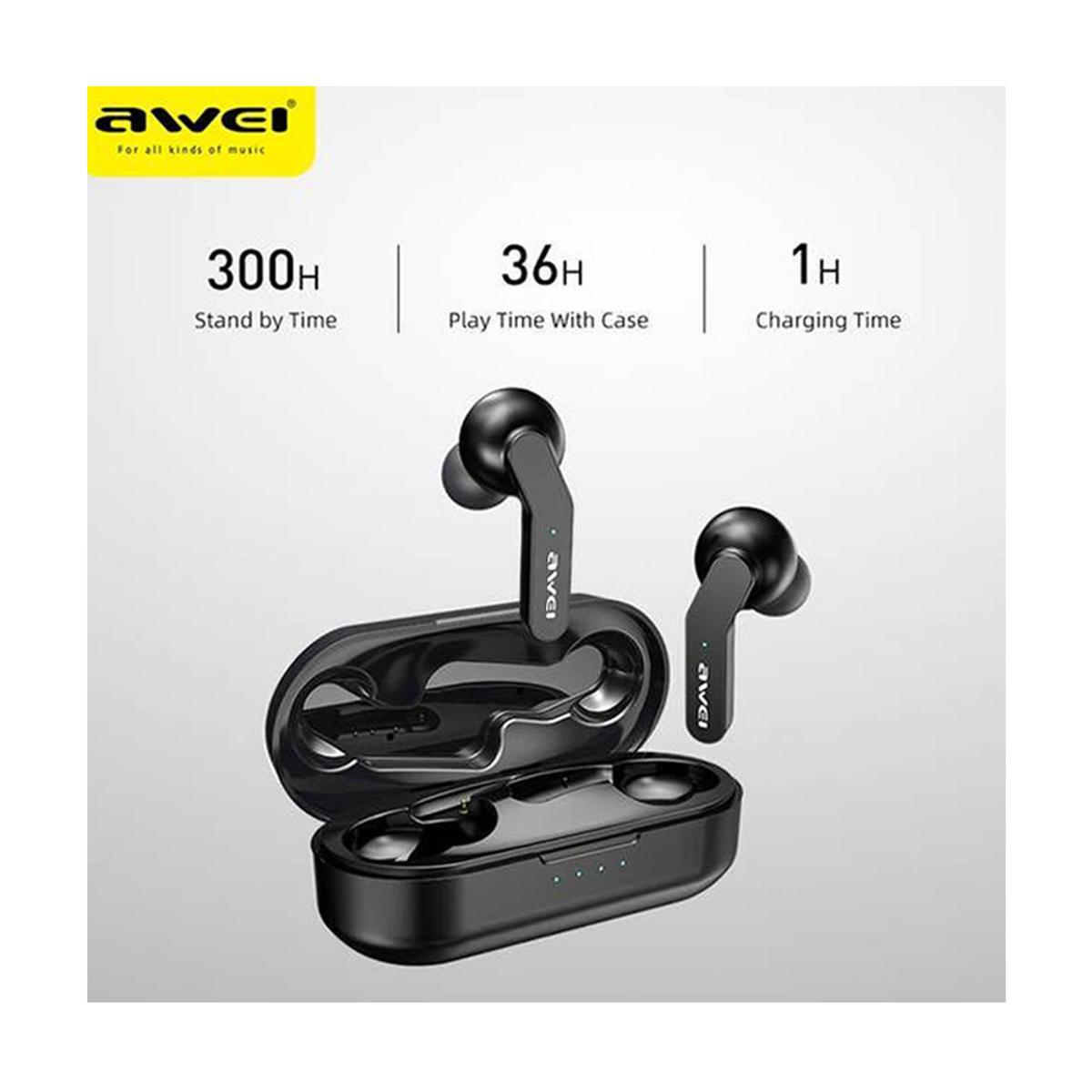 Awei T10C Tws Wireless Bluetooth 5.0 Earbuds Touch Control In-Ear Earbuds
