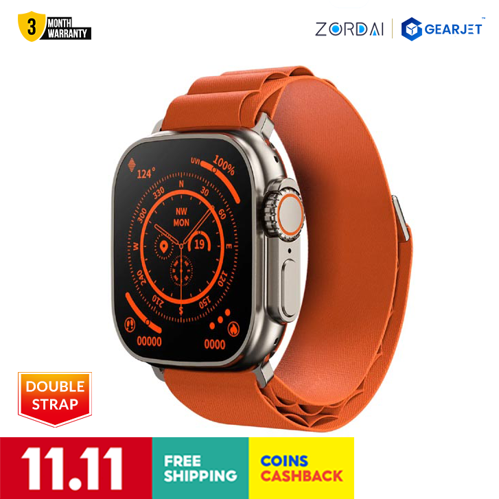 Zordai Zd8 Ultra Max Plus Smart Watch Series 8 Large High Resolution Display 49M 2 -20 "585 Pixel Bluetooth Call. 