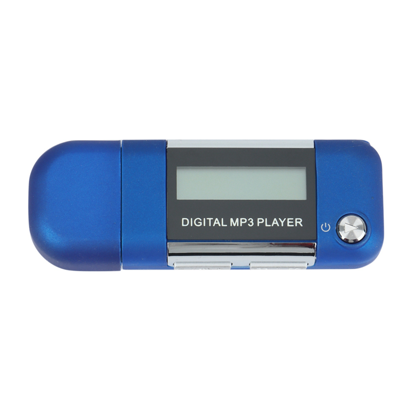 10X Mp3 Player 4GB U Disk Music Player Supports Replaceable AAA Battery, Recording (Blue)