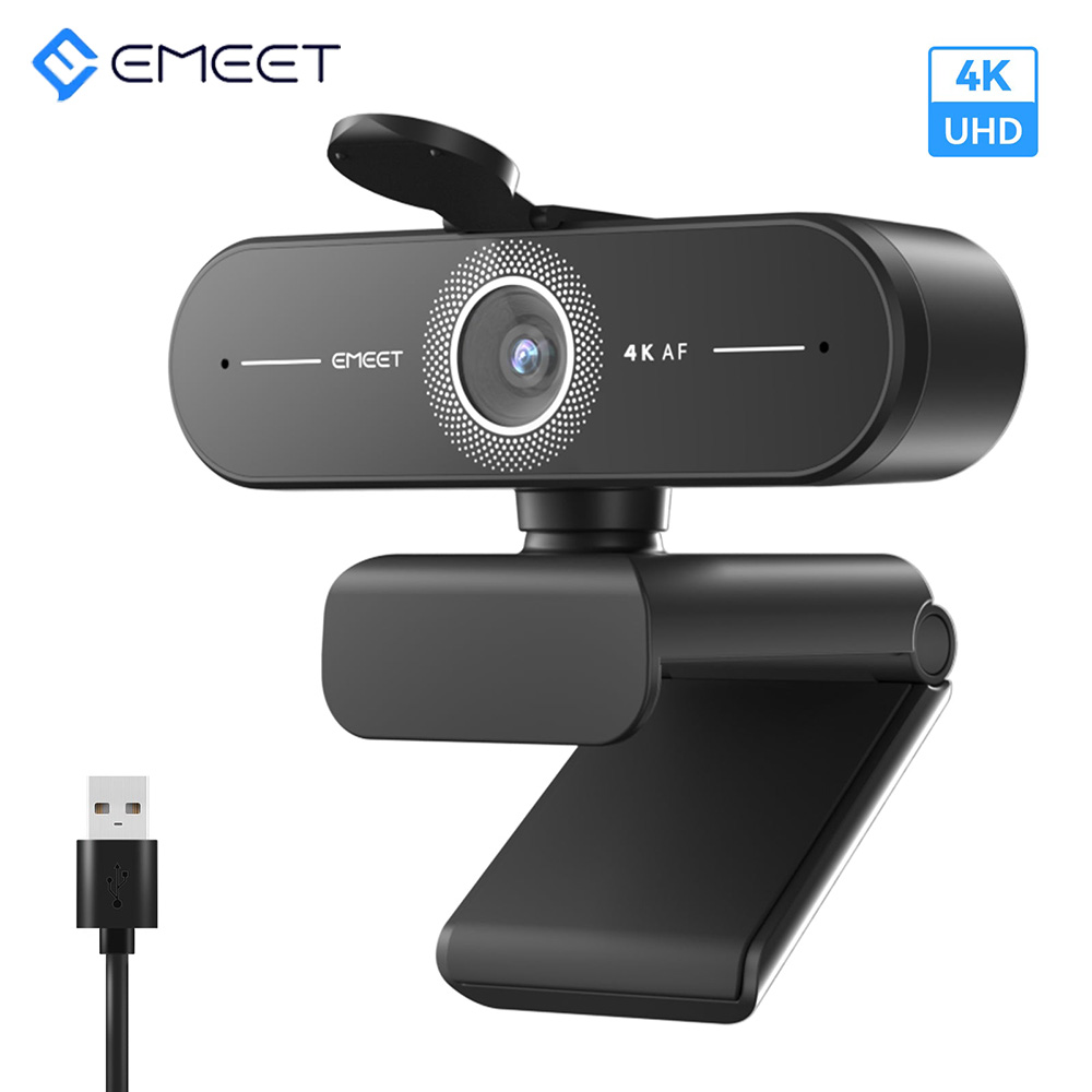 Webcam Ultra HD 4K/2K/1080P Web Camera EMEET C60E Autofocus USB Computer Camera for Streaming/ Video Call/Conference SmartCam. 