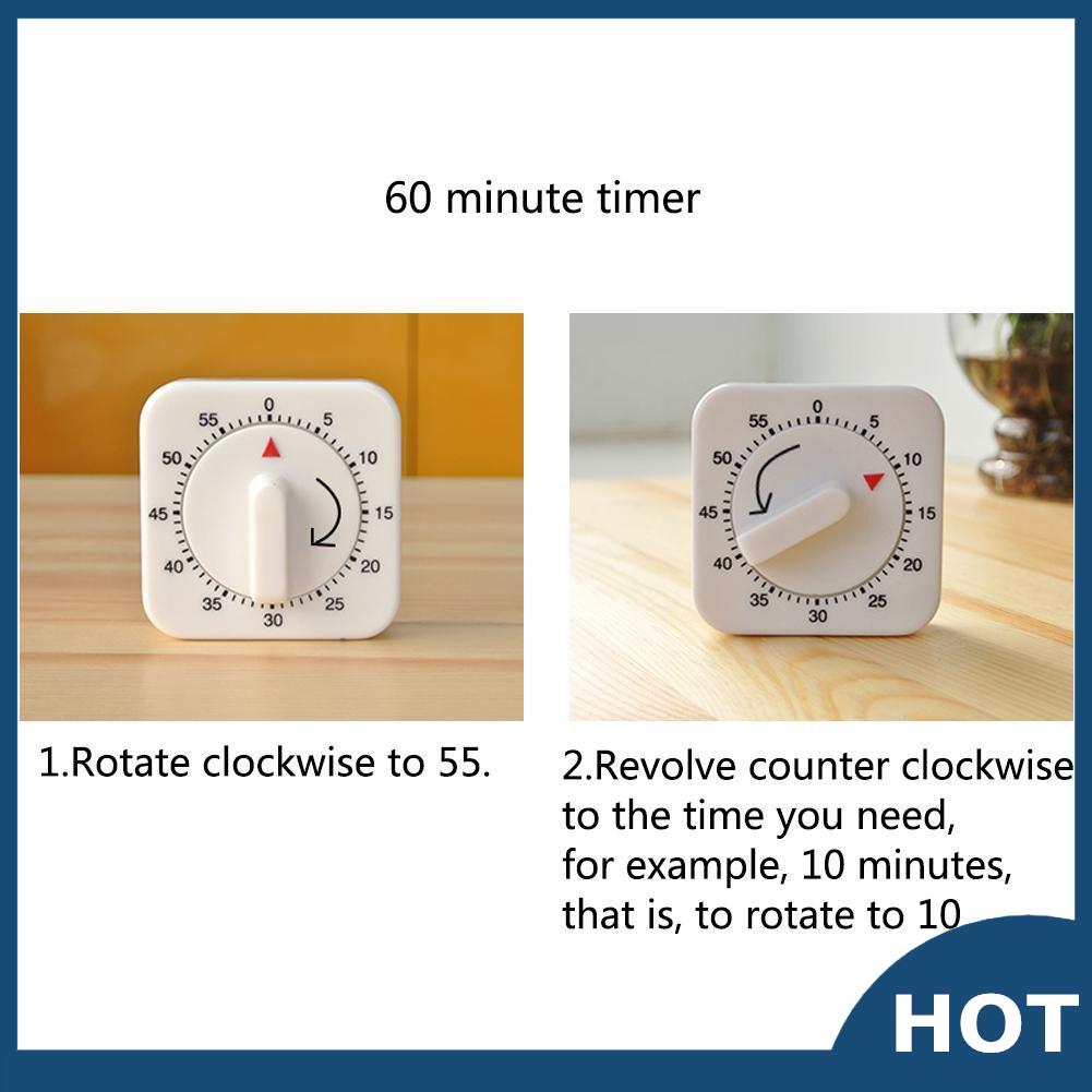 ☞Ver/COD☜60 Minutes Manual Timer Mechanical Reminder Alarm Clock ...