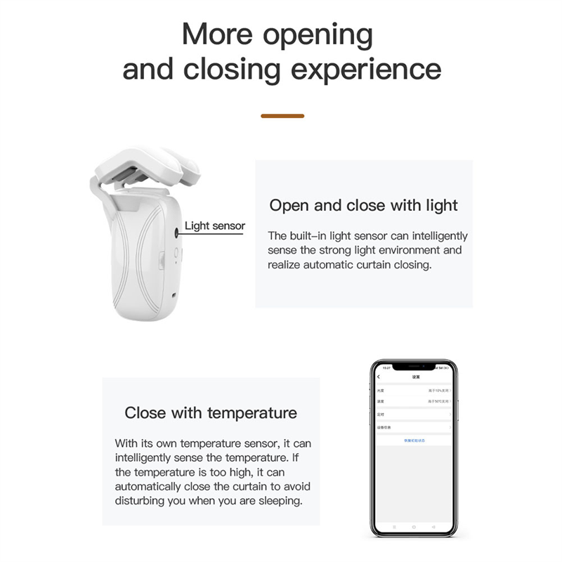 2PCS Tuya Smart Automatic Curtain Opener Bluetooth Roman Rod Curtains Switch for Alexa Google Home. 