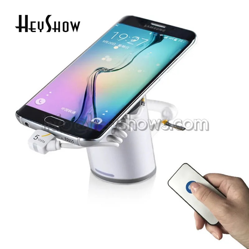 Universal Charging Phone Security Display Stand, Cellphone Anti-Theft Holder, iPhone Burglar Alarm System, Retail Phone Shop. 