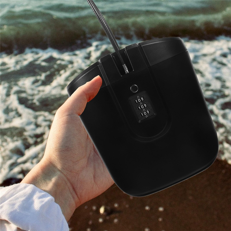 NCANRUI Portable Safe Lock Box Travel Safe Mini Beach Security Lock Box with Combination Lock Waterproof Key Lock Box Beach Safe. 