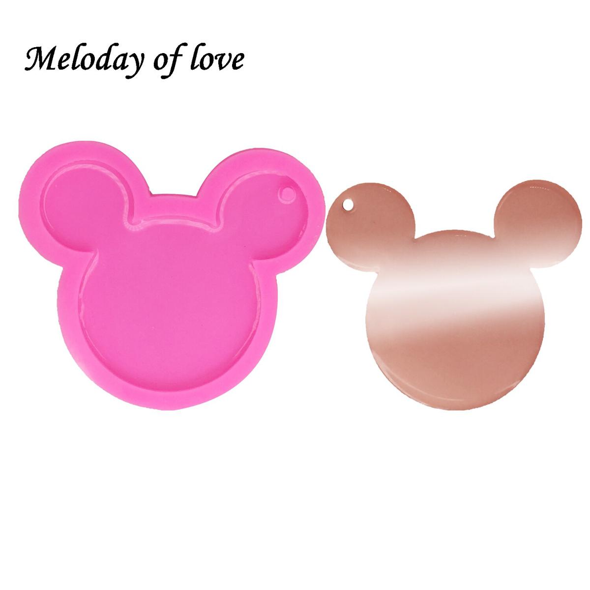 【happy one】Shiny Mickey Head Clay DIY Resin Clay silicone mold for key chain glossy finish DY0055