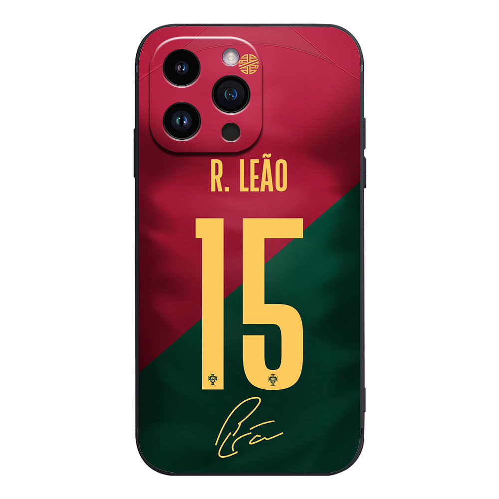 2022 WC Portagul Jersey Back Football Cover Case for iPhone 15 14 Pro Max 13 12 11 Mini X XS XR 7 8 6S Plus SE. 
