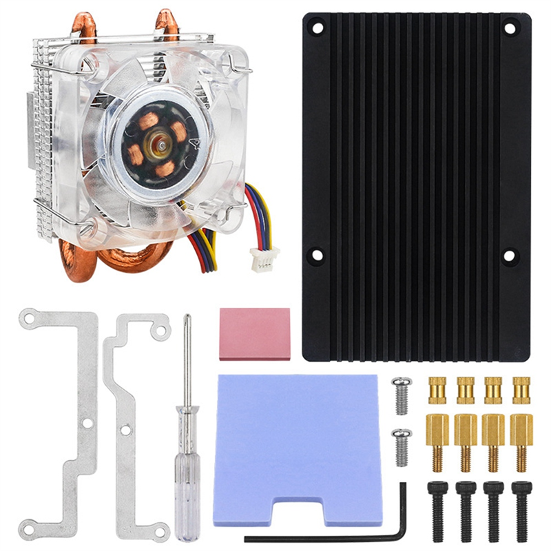 ICE Tower Fan V2 Thinner RGB Fan for 5 Pi5 Horizontal