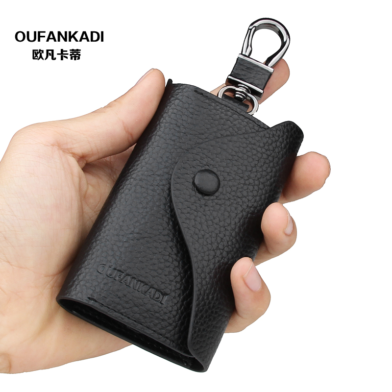 Key Case Men's Korean-Style Key Bag Multi-Function Car Key Case Women's Large Capacity Home Mini Key Chain Simple. 