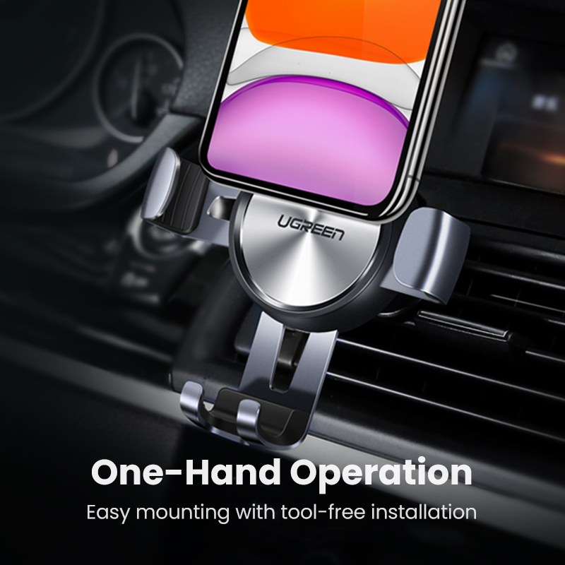 UGREEN Car Phone Mount Air Vent Cell Phone Holder Compatible for iPhone 11 Pro Max SE XS X XR 8 Plus 7 6 6S, Samsung Galaxy Note20 S20 S10 S9 S8 Note 9 8 S7 Edge, Google Pixel 4 3 XL LG V40 V30 G7 G8,Oneplus 8,8Pro,7,7 Pro, Xiaomi 10,10 Pro, 10T. 