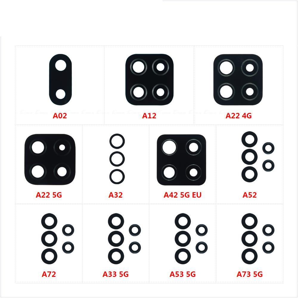 Back Camera Lens Rear Glass With Adhesive Sticker Glue Parts for Samsung Galaxy A02 A12 A22 A32 A42 A52 A72 A33 A53 A73 5G 4G